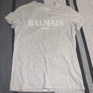 Balmain grey logo printed T-shirt